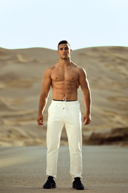 Unisex Straight White Pants