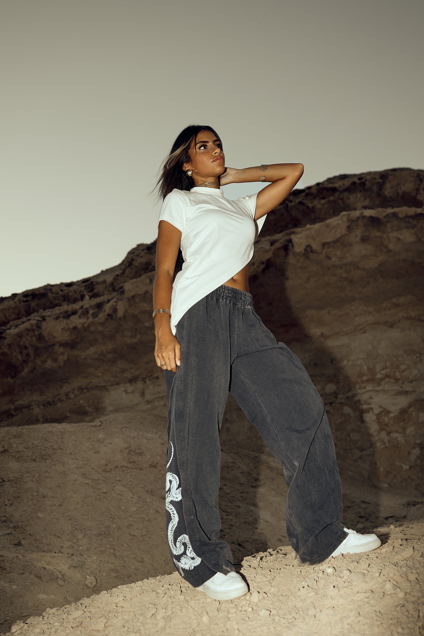 Unisex Wide Washed Pants