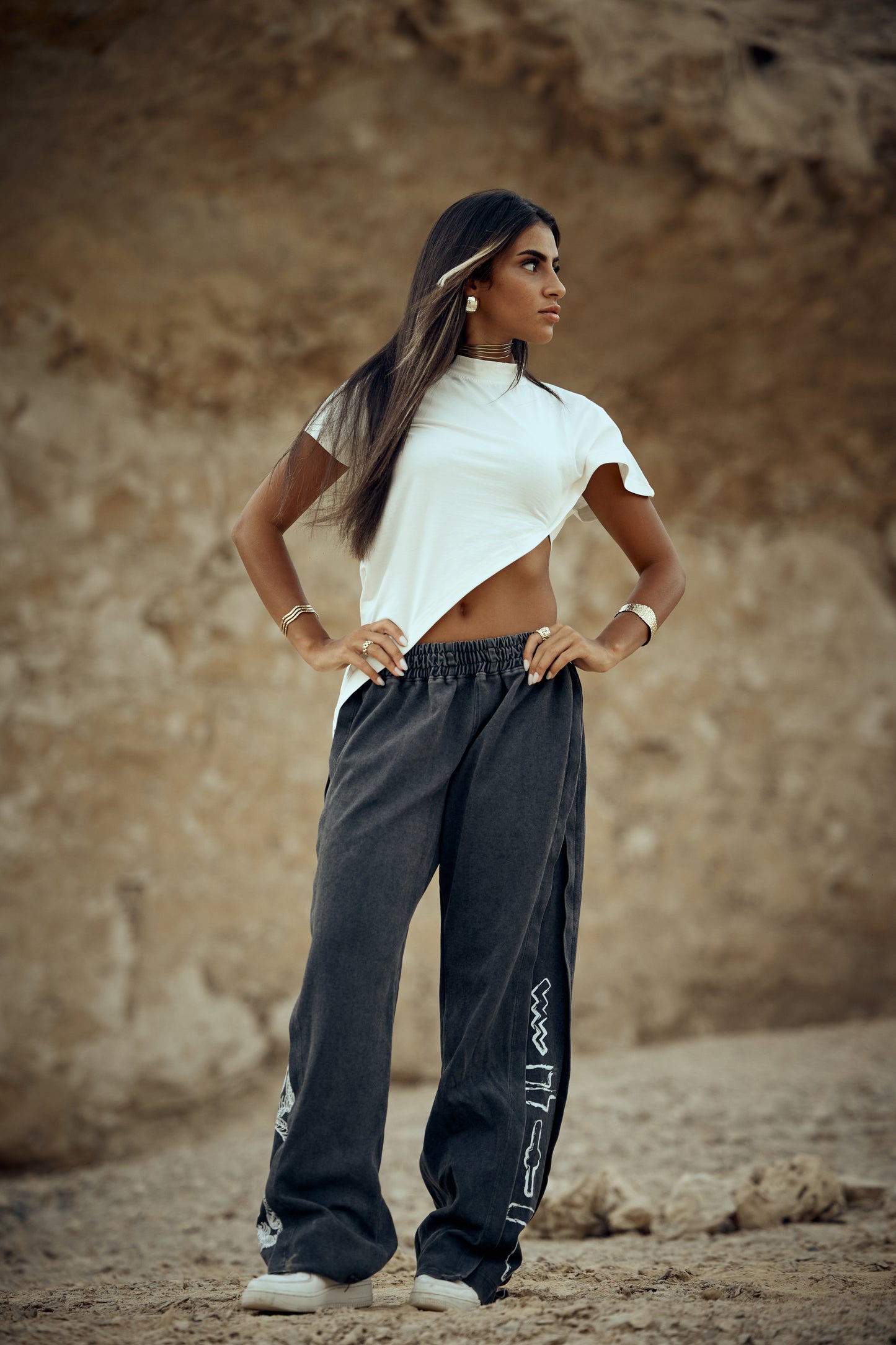 Unisex Wide Washed Pants